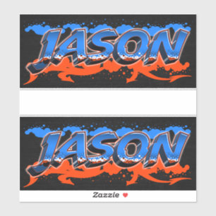Jason Vorname Name Graffiti Aufkleber Sticker