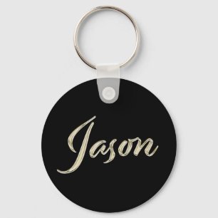 Jason whitegold Button Name Schlüsselanhänger