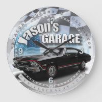 Jason's Garage Chevelle Wall Clock