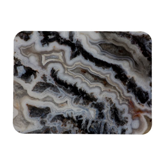 Jasper-Achat-Mischplatte Magnet (Horizontal)