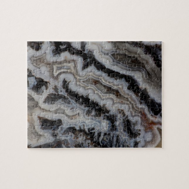 Jasper-Achat-Mischplatte Puzzle (Horizontal)