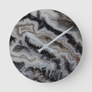 Jasper Agate Mixed Slab Runde Wanduhr