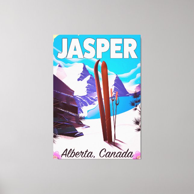 Jasper Alberta Canada Reiseplakat Leinwanddruck (Vorderseite)
