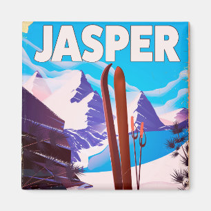 Jasper Alberta Canada Reiseplakat Magnet