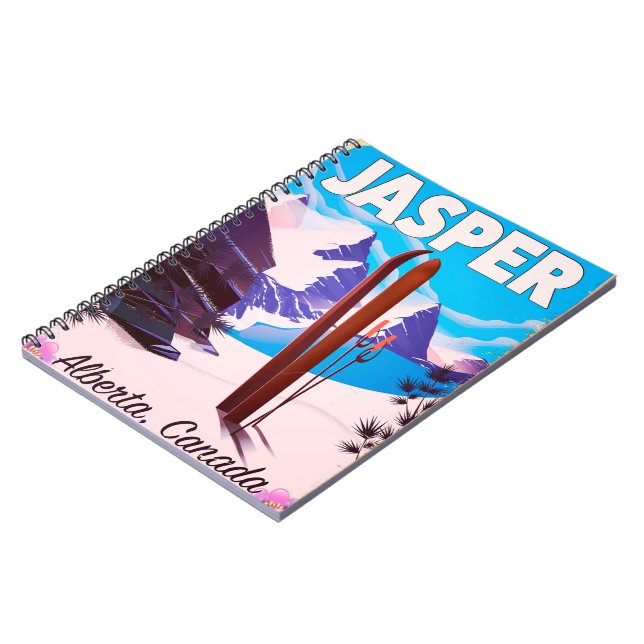 Jasper Alberta Canada Reiseplakat Notizblock (Linke Seite)