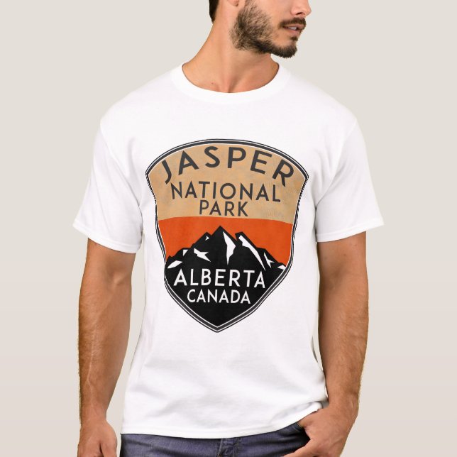 JASPER  ALBERTA CANADA Skiing Ski Mountain Mountai T-Shirt (Vorderseite)