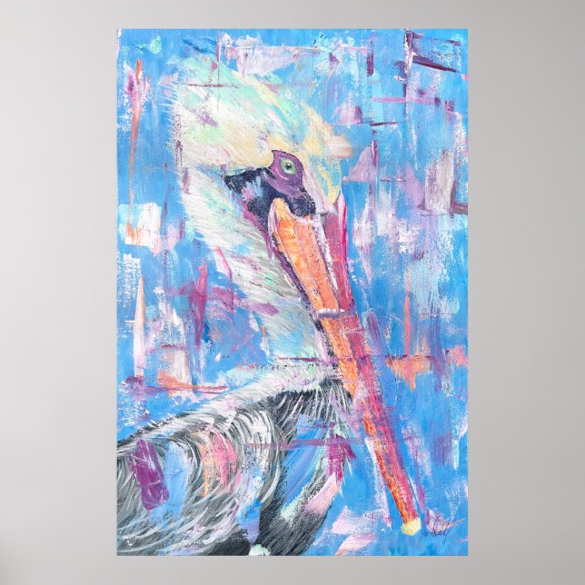 Jasper, der große Kopf Pelican - von Just Dahl Poster (Vorne)