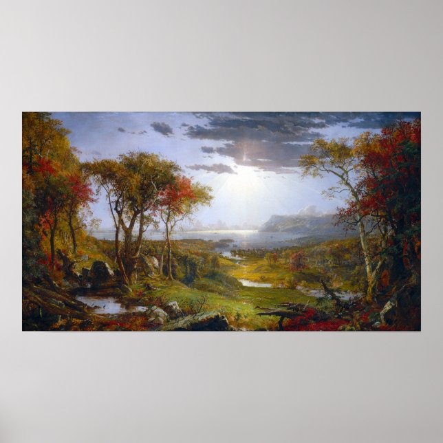 Jasper Francis Cropsey Herbst auf dem Hudson River Poster (Vorne)