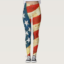 Jasper Johns USA Flag Leggings