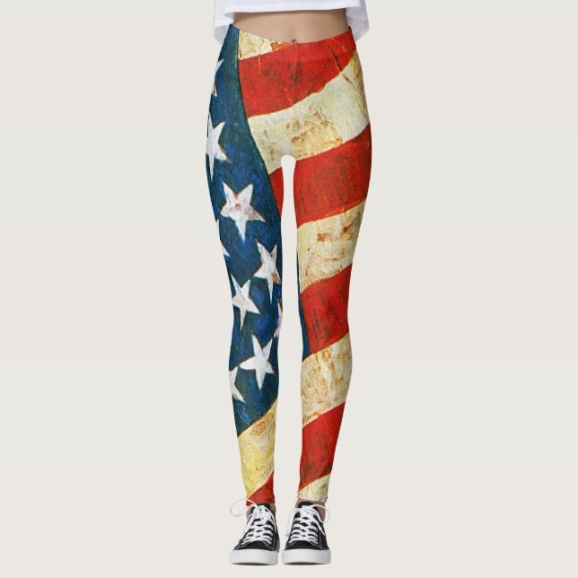 Jasper Johns USA Flag Leggings (Vorderseite)