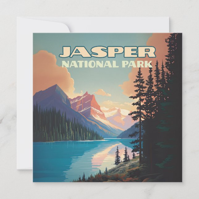 Jasper National Park Alberta Canada Rockies Card (Vorderseite)