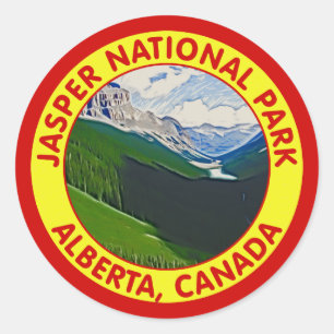 Jasper National Park, Alberta, Kanada Runder Aufkleber