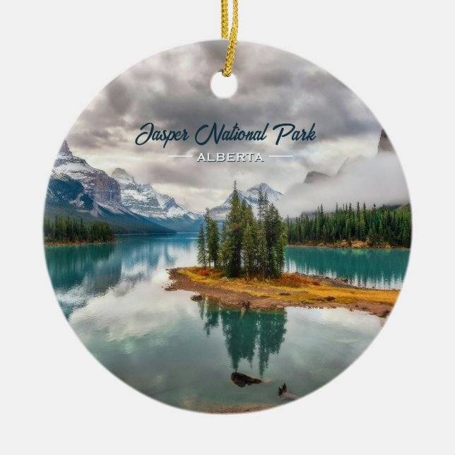Jasper National Park Banff Canada Souvenir Keramik Ornament (Vorne)