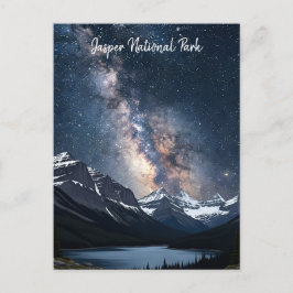 Jasper National Park Canada at Night Postkarte