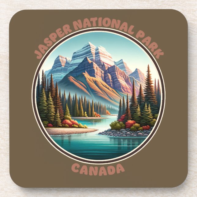 Jasper National Park Canada Getränkeuntersetzer (Vorderseite)