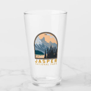 Jasper National Park Canada Travel Art Vintag Glas