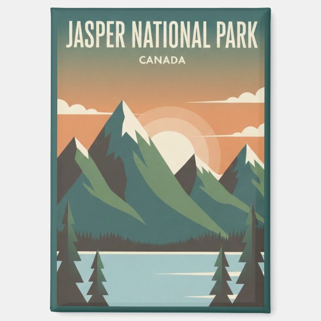 Jasper National Park Canada Travel Magnet (Vorderseite)