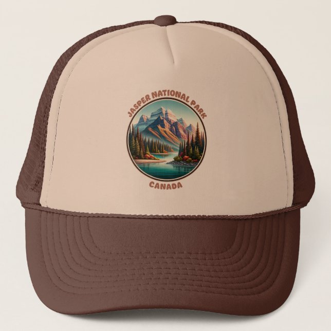 Jasper National Park Canada Truckerkappe (Vorderseite)