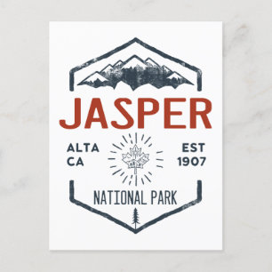 Jasper National Park Kanada Vintage abgenutzt Postkarte