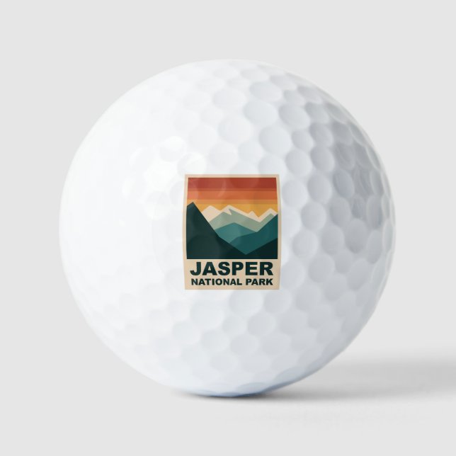 Jasper National Park Minimalist Outdoor Design Golfball (Vorderseite)