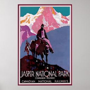 Jasper National Park Poster Kanadische Rocky Mount
