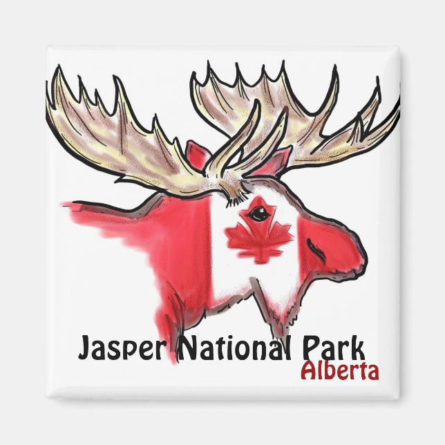 Jasper Nationalpark Alberta Canada Elk Magnet (Vorne)