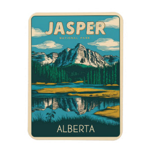 Jasper Nationalpark alberta canada Vintage Geschen Magnet