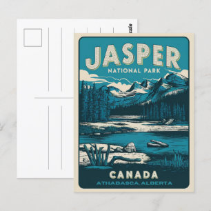 Jasper Nationalpark alberta canada Vintage Geschen Postkarte