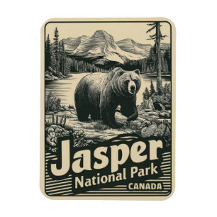 Jasper Nationalpark Alberta Kanada Vintage-Geschen Magnet