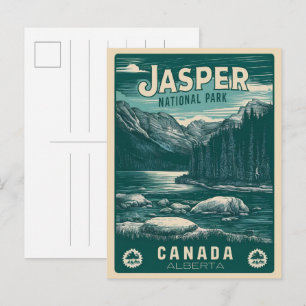 Jasper Nationalpark Alberta Kanada Vintage-Geschen Postkarte