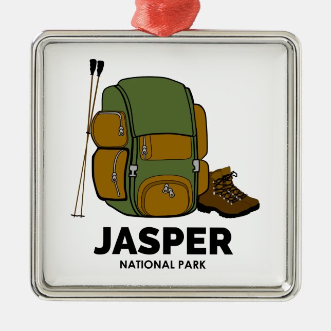 Jasper-Nationalpark-Backpack Ornament Aus Metall (Vorne)