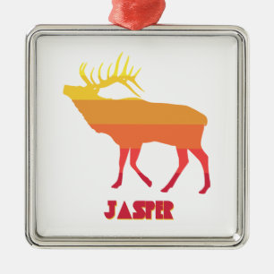 Jasper Nationalpark Elk Ornament Aus Metall