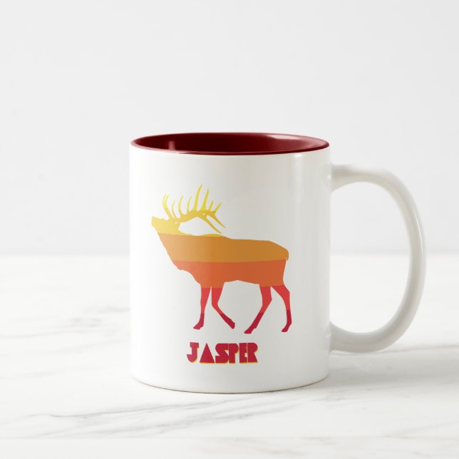 Jasper Nationalpark Elk Zweifarbige Tasse (Rechts)