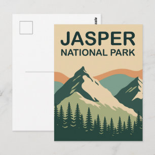Jasper Nationalpark Kanada Landschaft Natur Kunst Postkarte
