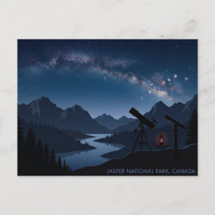 Jasper-Nationalpark Kanada Nachthimmel Postkarte