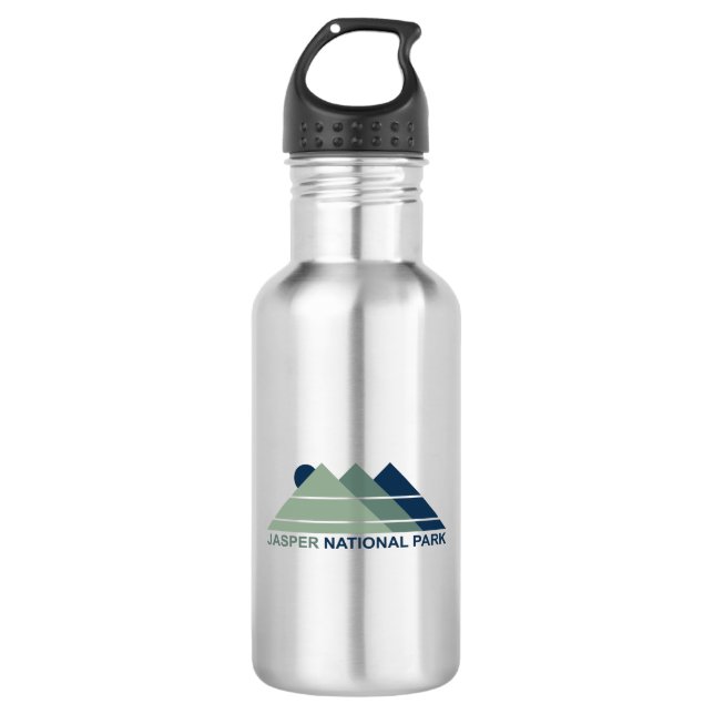 Jasper Nationalpark Mountain Sun Edelstahlflasche (Vorderseite)