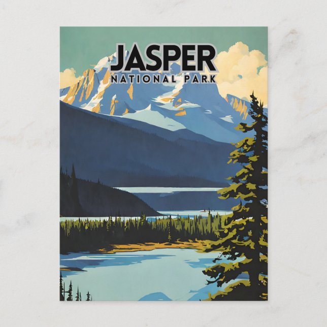 Jasper Nationalpark Nostalgic Postkarte (Vorderseite)