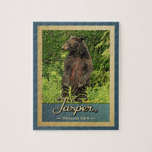 Jasper Nationalpark Vintage Reisebär Puzzle