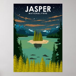 Jasper-Nationalpark Vintage-Reiseposter Poster