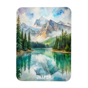 Jasper Nationalpark Wasserfarbenmalerei Magnet