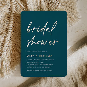 Jasper + Rose   Minimalistisches Skript-Brautparty Folieneinladung