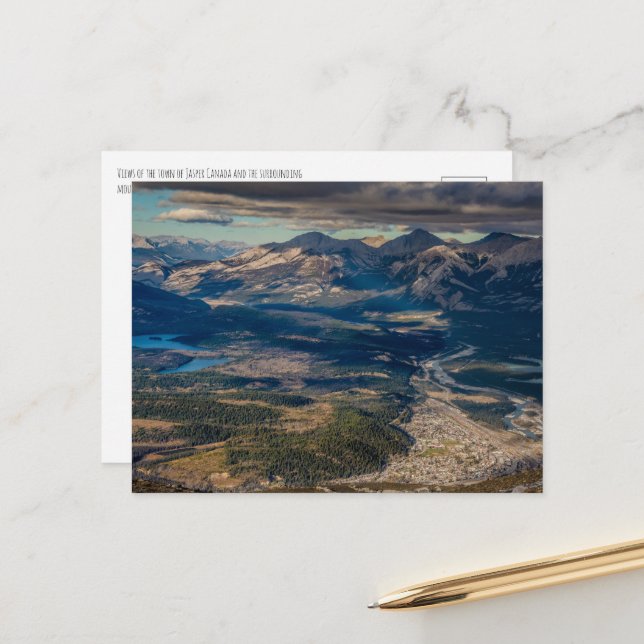 Jasper Sky Tram Postkarte (Vorderseite/Rückseite Beispiel)