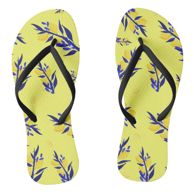 Jaune citron flip flops (Fußbett)