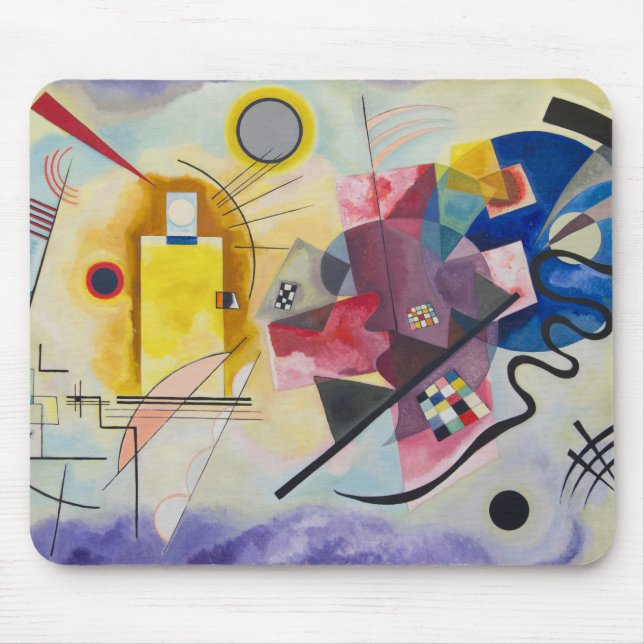 Jaune, Rouge, Bleu von Wassily Kandinsky Mousepad (Vorne)