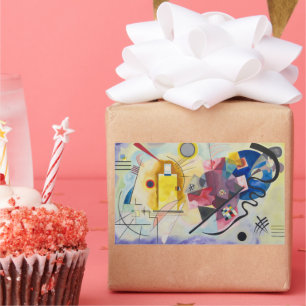 Jaune, Rouge, Bleu von Wassily Kandinsky Rechteckiger Aufkleber