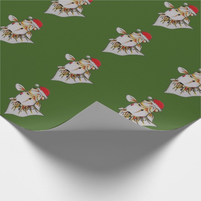Jaunty Weihnachtsmannmütze Goldfish Weihnachtswrap Geschenkpapier (Ecke)