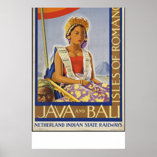 Java Bali Vintage Travel Poster und Retro Prints