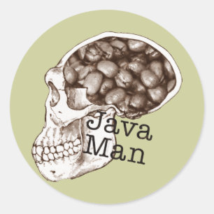 Java Bean Man Runder Aufkleber