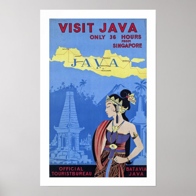 Java besuchen poster (Vorne)