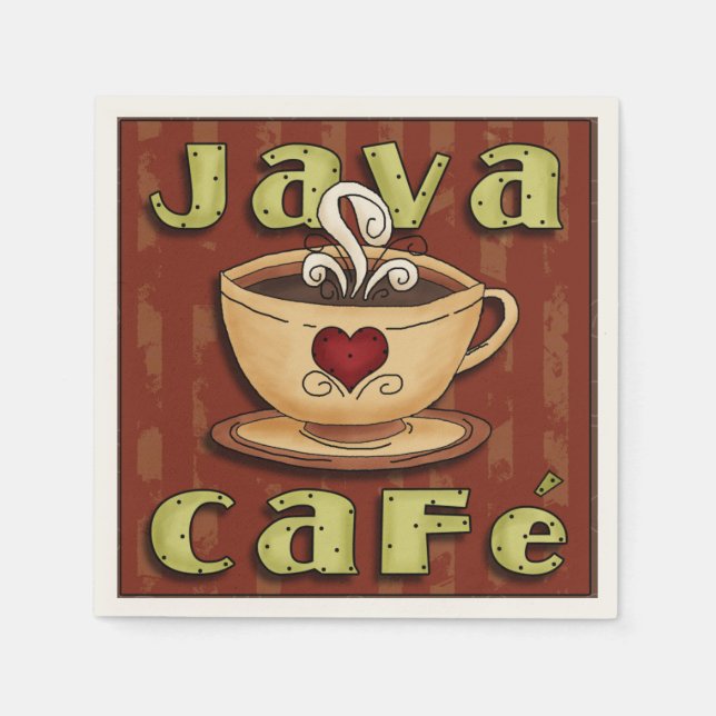 Java Café Kaffeepapierserien Serviette (Vorderseite)
